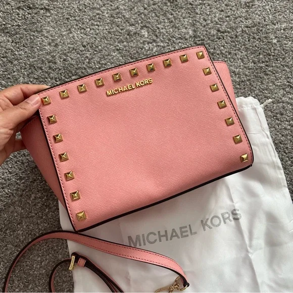 Michael Kors purse selma crossbody bag studded